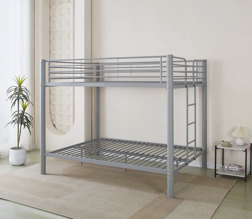 LIT SUPERPOSÉ COLOSSE EN MÉTAL GRIS ÉPOXY 140X190 CM + 140X190 CM - image 1