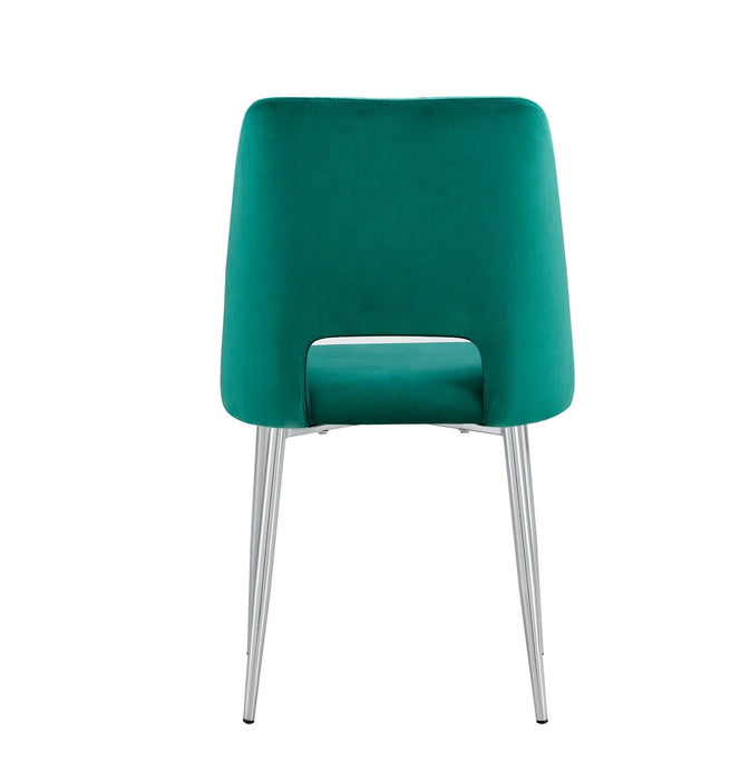 CHAISE AVA CHROME VELOURS VERT - image 3