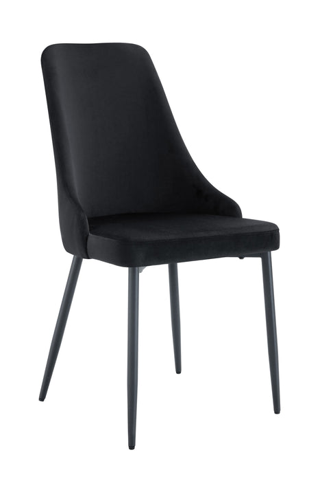 CHAISE BELIZE PIED METAL NOIR VELOURS NOIR - image 1