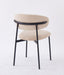 CHAISE LULU PIEDS METAL NOIR COTELE BEIGE - image 2