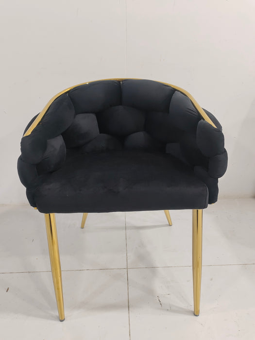 CHAISE BALLON GOLD VELOURS NOIR - image 1