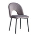 CHAISE TEDDY METAL NOIR VELOURS ANTHRACITE - image 1
