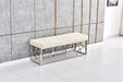 Banquette XXL VERTIGO Chrome en velours couleur_beige