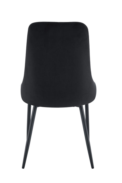 CHAISE BELIZE PIED METAL NOIR VELOURS NOIR - image 3