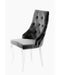 Chaise LION Capitonnées et Cloutées Chrome Velours anthracite