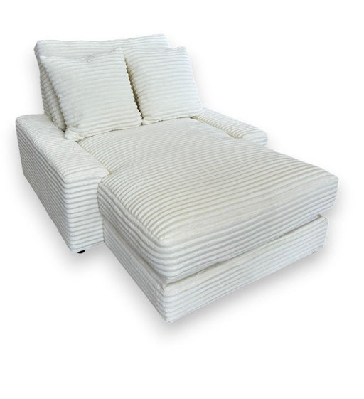 CANAPE CELIA MOELLEUX EN TISSU COTELE EPAIS ECRU 180x135cm