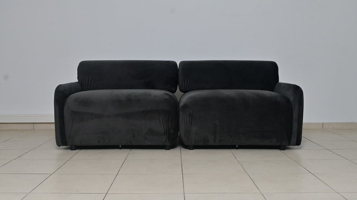 CANAPE OSLO VELOURS ANTHRACITE 285x185cm - image 4