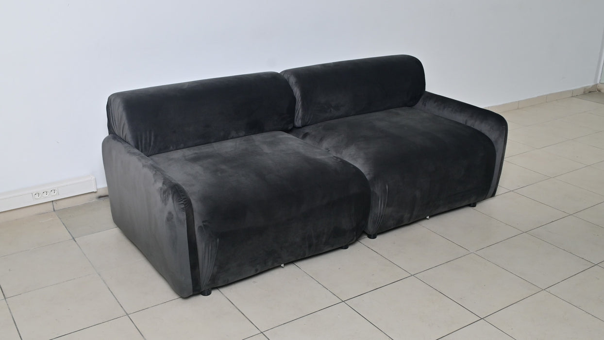 CANAPE OSLO VELOURS ANTHRACITE 285x185cm - image 6