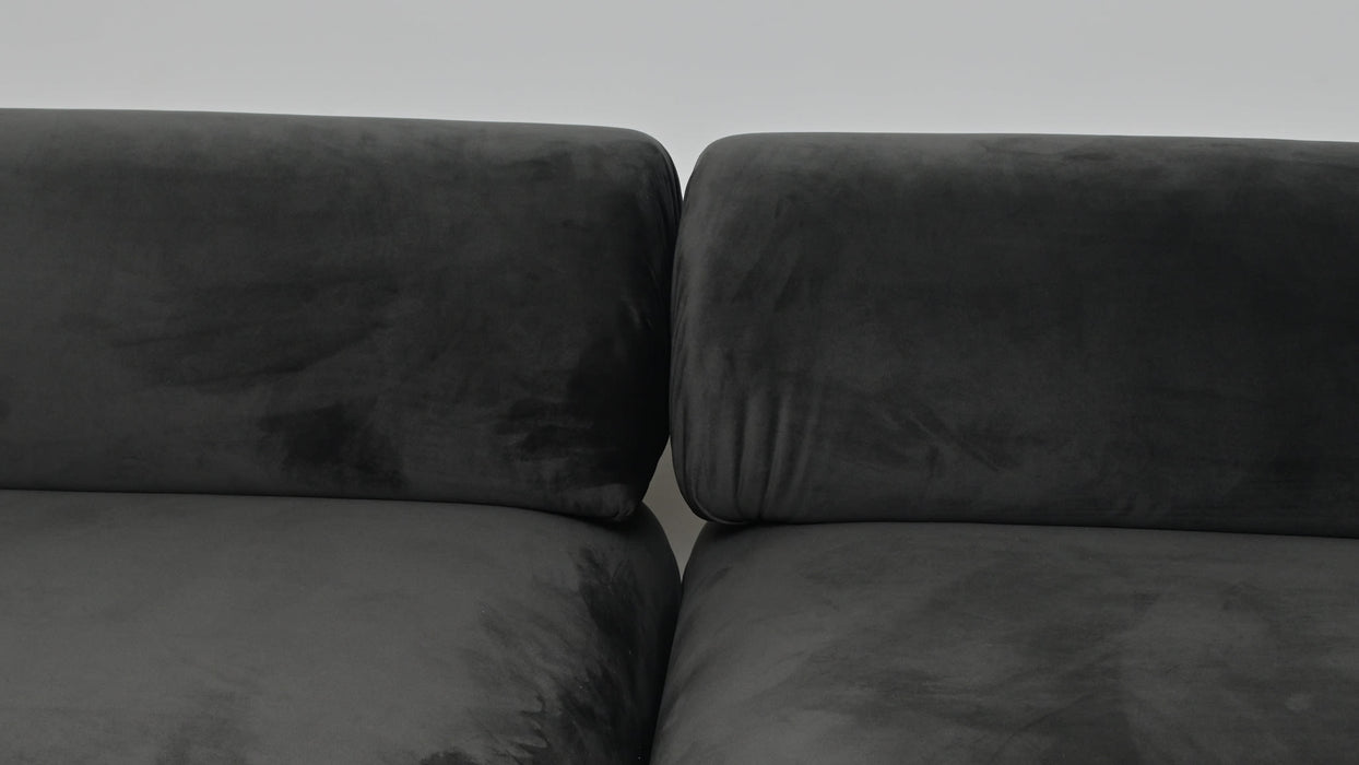 CANAPE OSLO VELOURS ANTHRACITE 285x185cm - image 2
