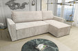 CANAPE PARIS PEARL CONVERTIBLE ANGLE REVERSIBLE CÔTELÉ ÉCRU 232x147x72cm - image 2