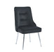 Lot de 2 chaises luxury ZIP en velours pieds chromés - image 4
