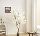 CERISIER ARTIFICIEL FLEUR BLANCHE POT ET GRAVIERS BLANCS INCLUS 190CM - image 3