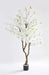 CERISIER ARTIFICIEL FLEUR BLANCHE POT ET GRAVIERS BLANCS INCLUS 190CM - image 1