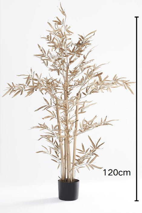 PLANTE ARTIFICIELLE BAMBOU DORE POT INCLUS 120CM - image 2