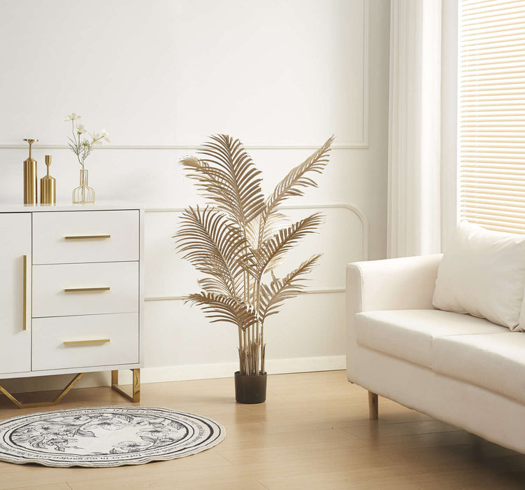 PLANTE ARTIFICIELLE PALMIER DORE POT INCLUS 120CM - image 4