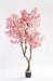 CERISIER ARTIFICIEL FLEUR ROSE POT ET GRAVIERS BLANCS INCLUS 190CM - image 1
