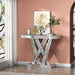 CONSOLE PLATEAU EN VERRE MIROIR  COLLECTION ECLAT