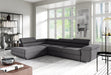 CANAPE TOULOUSE ANGLE CONVERTIBLE GAUCHE VELOURS BLEU SILVER 275x205cm - image 2