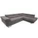 CANAPE TOULOUSE ANGLE DROIT COTELE GRIS 275x202cm - image 1