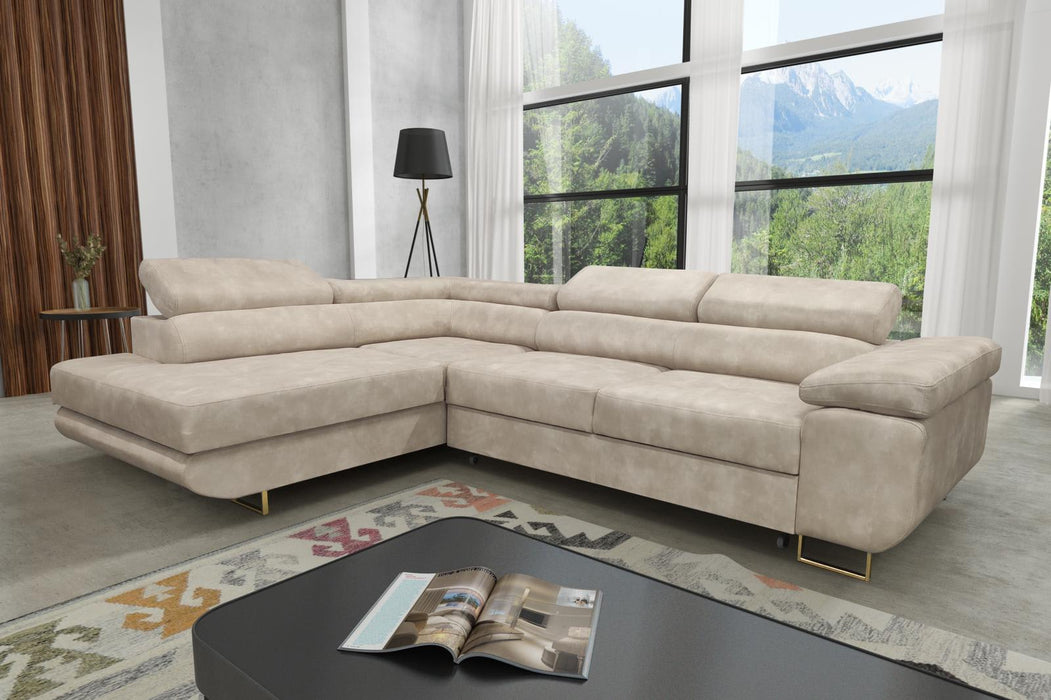 TOULOUSE ANGLE GAUCHE BEIGE CHAMPAGNE PIED GOLD