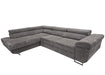 CANAPE TOULOUSE ANGLE CONVERTIBLE GAUCHE CÔTELÉ GRIS 275x205cm - image 1