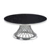 Table basse Deluxe Chrome plateau en verre marbré d100 cm - image 1