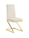 Chaise COCOMAT Gold et velours beige