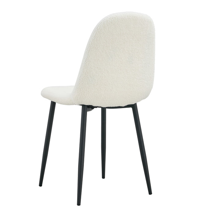 Lot de chaises SCANDINAVE en velours pieds métal noir - image 2