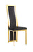 Lot de chaises Dana simili cuir contour Gold - image 1