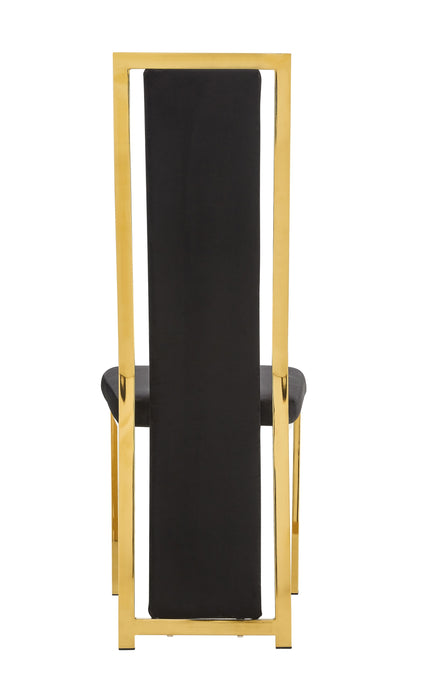 Lot de chaises Dana simili cuir contour Gold - image 2