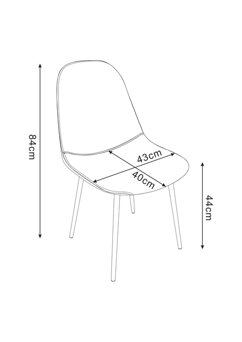 CHAISE SCANDINAVE PIED EFFET NOYER TISSU BEIGE