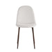 CHAISE SCANDINAVE PIED EFFET NOYER TISSU BEIGE - image 1