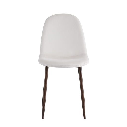 CHAISE SCANDINAVE PIED EFFET NOYER TISSU BEIGE