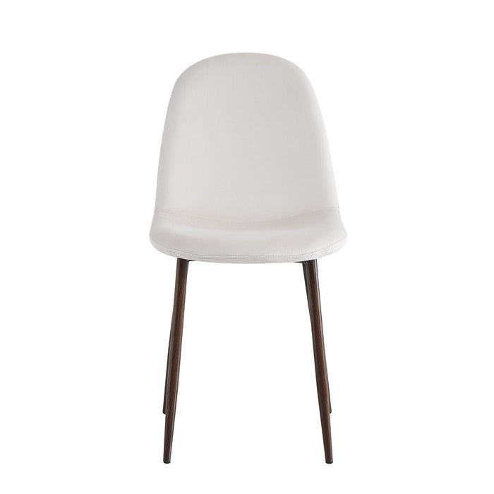 CHAISE SCANDINAVE PIED EFFET NOYER TISSU BEIGE