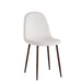 CHAISE SCANDINAVE PIED EFFET NOYER TISSU BEIGE