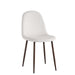 CHAISE SCANDINAVE PIED EFFET NOYER TISSU BEIGE - image 2