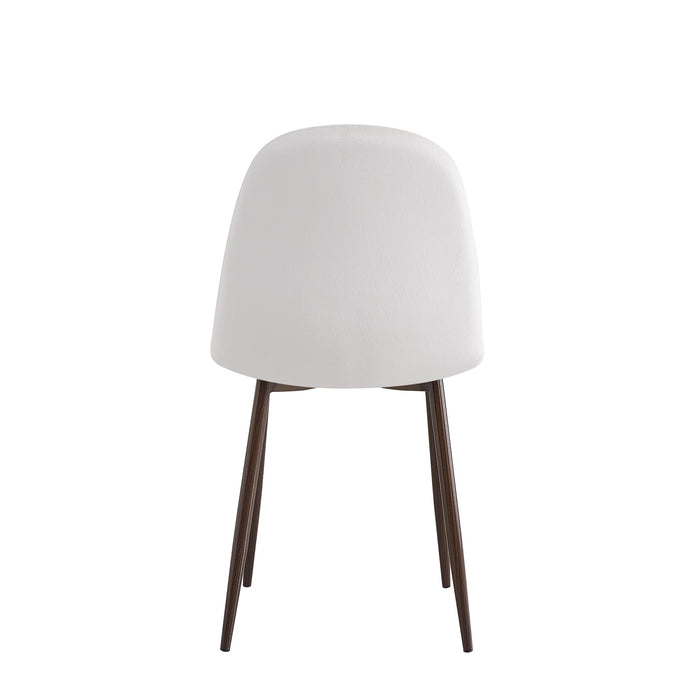 CHAISE SCANDINAVE PIED EFFET NOYER TISSU BEIGE