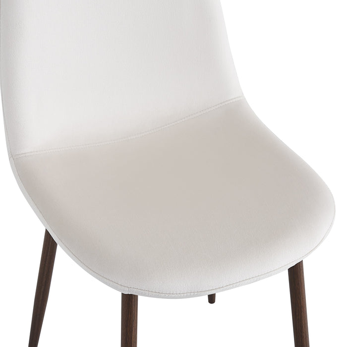 CHAISE SCANDINAVE PIED EFFET NOYER TISSU BEIGE
