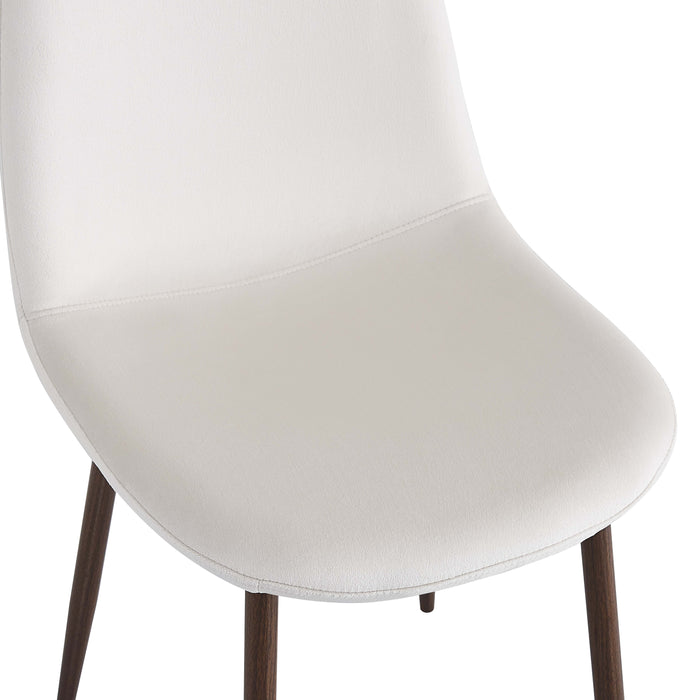CHAISE SCANDINAVE PIED EFFET NOYER TISSU BEIGE - image 4