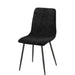 Lot de 4 chaises BOBBY pieds métal noir assise velours côtelé - image 1