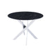 Table à manger ronde JESSICA chrome 100 cm 4 couverts - image 1