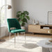 CHAISE AVA CHROME VELOURS VERT - image 1