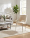 CHAISE AVA PIEDS CHROME DOUDOU BEIGE - image 1