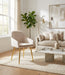 CHAISE PAMS PIEDS GOLD VELOURS BEIGE - image 4