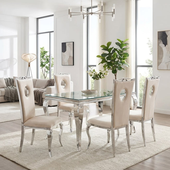Lot de Chaises baroque ROYAL Chrome Velours - image 1