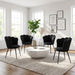 Lot de chaises NYMPHEA pieds métal noir assise Velours - image 1