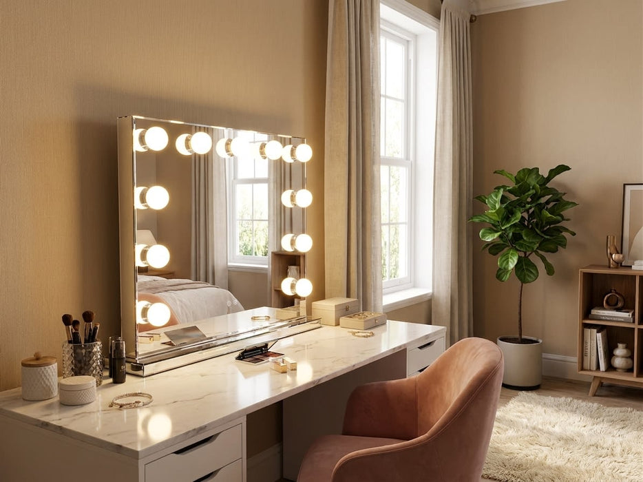 MIROIR VANITY 11 AMPOULES LED 81x63x18cm - image 1