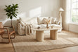 TABLE BASSE ROXY PIED EFFET TRAVERTIN CERAMIQUE TRAVERTIN MAT 120x60x45cm - image 3