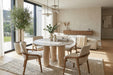 TABLE REPAS ANAÏS PIEDS METAL TRAVERTIN PLATEAU CERAMIQUE MARBRE GRIS 120 CM - image 3
