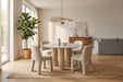 TABLE REPAS ANAÏS PIEDS TRAVERTIN PLATEAU CERAMIQUE MARBRE GRIS 120CM - image 3